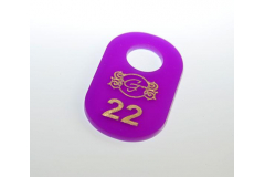 Номерки для гардероба из ПВХ фиолетовый