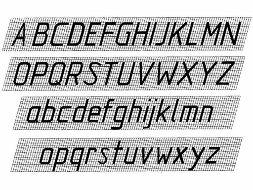 Трафареты текстовые с наклоном