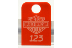 Оранжевый номерок Харлей Дэвидсон