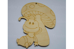 Номерок из фанеры изготовленный методом лазерной резки