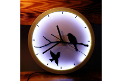 Настенные часы на заказ с подсветкой