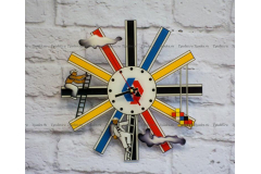 Настенные часы на заказ в форме мельницы